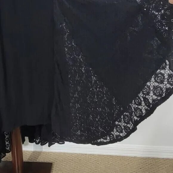 FREE PEOPLE Sea Me Maxi Dress Black Scoop Neck Open Back Sz XS  NEW - Picture 4 of 11